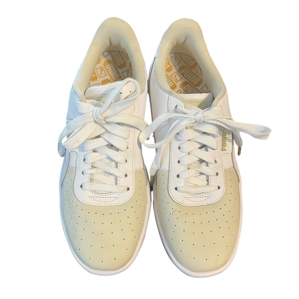 Puma California Exotic Perforated Casaul Everyday Sneakers Cream White Women's 8
